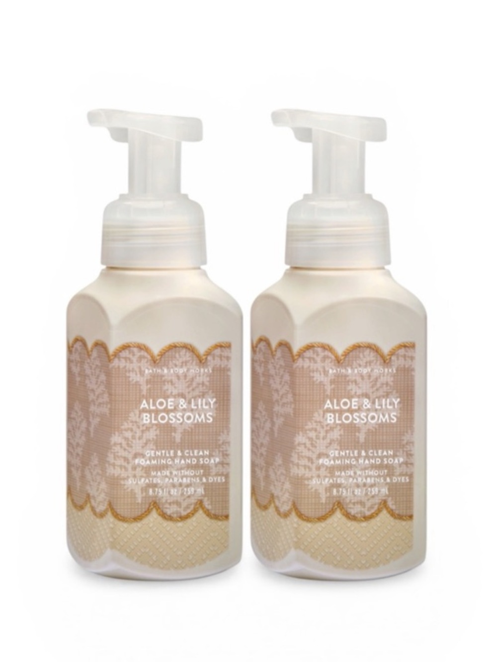 NEW 2X ALOE & LILY BLOSSOMS Bath & Body Works Foam Hand Soap Collection Bundle